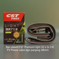 CST Inner Tube 20 x 1 1/8 20x1-1/8 Presta FV Valve 48 mm 48mm Butyl Rubber MTB Road Bike