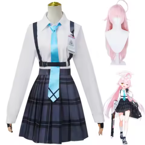 Game Blue Archive Takanashi Hoshino Cosplay Costume Takanashi Hoshino Wig Japan JK School Uniforms W