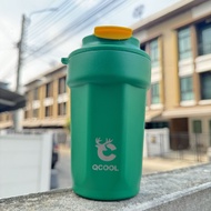 QCOOL แก้วกาแฟ แก้วสแตนเลส 316 แก้วกาแฟแบบพกพา มีสายคล้องแขน