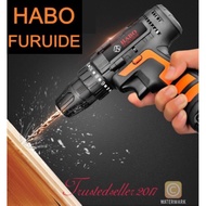 (Ready Stock) Habo 12V Cordless Drill with Carrying Case - 100% original HABO 12V Drill Screwdriver Hand Electric Drill