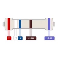 Metal Film Resistor DIP 1/4W Color Ring 0.1% Precision 2.7k/2.96k/3.7k/4.3k/4.7k/4.99K