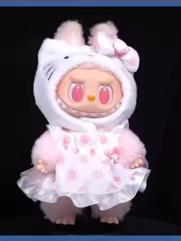 POPMART Labubu × Sanrio Family Series Limited Edition Blending Box and 38cm Hello Kitty Cute and Int