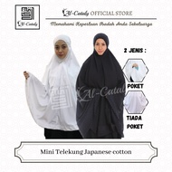 MINI TELEKUNG POKET JAPANESE COTTON IHRAM/JAPANESE LACE ZIP/JAPANESE LACE/ HUMAYRA ZIP TELEKUNG HAJI