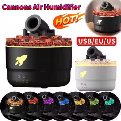 Cannon Blast Aroma Humidifier Volcanic Crack Light Cannons Humidifier Air Humidifier Cannon Blast Tu