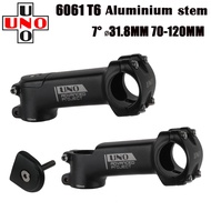 UNO Bike Stem Square Stem with Cover 3D Forged Fork 7 Degree 28.6x31.8mm 70/80/90/100/110/120mm Moun
