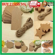 Christmas Tags Kraft Paper Tag Bookmark Gift Tag Gift Card Price Tag Wedding Party 10 pcs with Twine