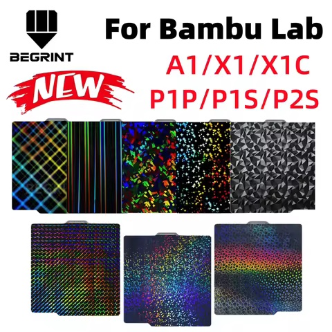 Bambulab P2S Build Plate for Bambu Lab A1 P1P P1S Smooth X1C Spring Steel Sheet Double Sided 3D Prin