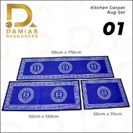 ALAS KAKI CHANNEL VIRAL KITCHEN RUNNER CARPET RUG 2in1 SM dan SL Anti Slip