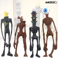 Ameesi 4Pcs/Set Siren Head Model Light Effect Movable Hands Funny Horror Siren Head Model Toy for Co