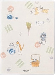Midori Pocket Diary 2024 A6 Weekly Cat Pattern 22248006 (Begins January 2024)