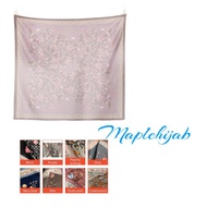 Tudung Bawal Satin Matte flora printed Tag by Laimizz BSPN
