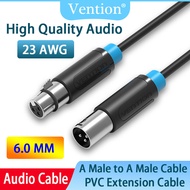 Vention 6.5mm XLR Cable Karaoke Microphone Sound Cannon Cable Plug XLR Extension Mikrofon Cable for Audio Mixer Amplifiers wire microphone cable Cannon extension Cable