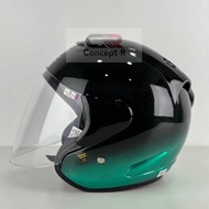 ARC Ritz Helmet Two Tone ARC Ritz 2 Tone Black/Emerald Green