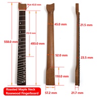 24 Frets Roasted Maple Headless Guitar Neck Dot Inlay Guitar Accessories