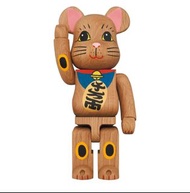 BEARBRICK カリモク 招き猫 壱 青 400％ 招財貓 木 be@rbrick