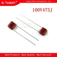 10PCS 100V473J 0.047UF 47NF Pitch 5mm 100V 473 CBB Polypropylene film capacitor