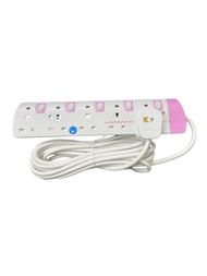 (SIRIM) SAYANG Neon White Extension Power Socket..3gang 4gang 5gang