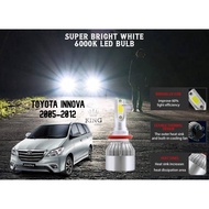 Toyota Innova 2005-2012 C6 LED Light Bulb 6000K White 1Pair 2pcs Car Headlight Mentor Lampu Besar