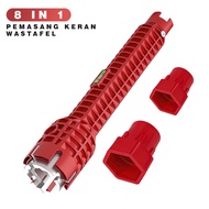 Alat Pemasang Keran Wastafel 8 In 1 Pemasang Kunci Pas Multifungsi Berkualitas - PKW-6668