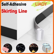 LIAOY Skirting Line, Self Adhesive Marble Grain Floor Tile Sticker, Living Room Waterproof PVC Waist Line