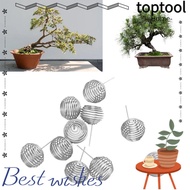 TOPTOOL 10pcs Bonsai Baskets, With Spikes Stainless Steel Gardening Fertilization Baskets, Fertilize