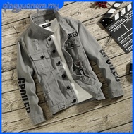 Ready Stock jaket jeans lelaki denim coat Autumn denim jacket men's Korean casual jacket teen slim v