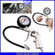 AUTO TRUCK TYRE TIRE AIR INFLATOR DIAL PRESSURE METER GAUGE COMPRESSOR TOOL