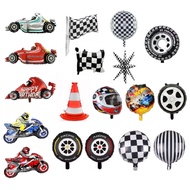 [Ready Stock] Racing Themed Foil Balloon Car Motorcycle Vehicle Tyre Hot Wheels F1 Racer Party Suppl