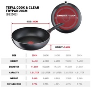 Tefal Cookware Cook & Clean Frypan 20Cm/24Cm/26Cm/28Cm/30Cm