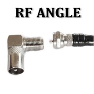 CONNECTOR RF ANGLE SOCKET TV AERIAL ANTENNA F CONNECTOR ADAPTER RF