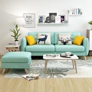 (Pre sale){SG Sales}Removable and Washable Sofa Nordic Style Fabric Sofa Small Apartment Simple Modern Living Room Single Double Sofa Set 1/2/3 Seater Sofa Bed Sofa Chair Light Lux