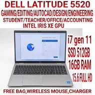 LAPTOP DELL LATITUDE 5520 I7 GEN 11,16GB RAM,SSD 512GB LIKE NEW