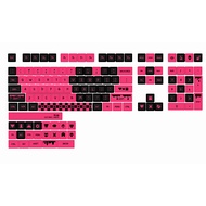 XDA PBT Keycaps Black Pink Love Dye 5-sided Sub Keycap For Cherry Mx Switch Mechanical Keyboard XDA 