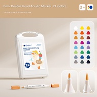 ENMY Dual Tip Acrylic Marker Pen Drawing Colouring Painting 12/24/36/48/60/80 Color Waterproof Maker