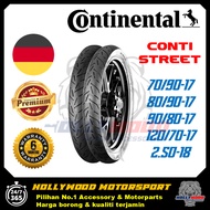 TAYAR CONTINENTAL CONTI STREET 17" 18" INCH 70/90-17 80/90-17 90/80-17 120/70-17 250x18 IMPORT TYRE