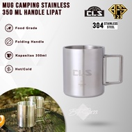 CLS Camping Mug 350 OutdoorML Folding Stainless Steel Mug SUS304 Camping Outdoor