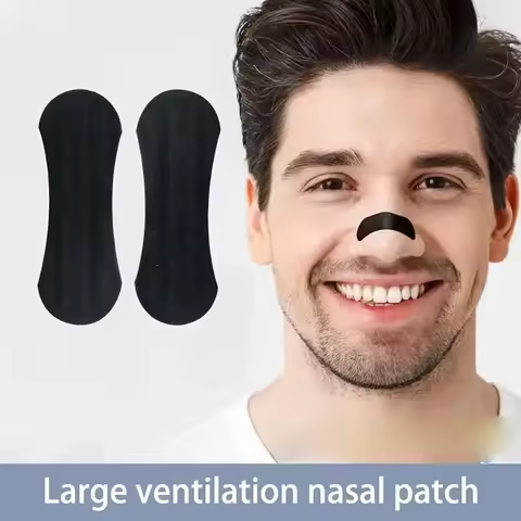 30pcs Black Nasal Strips for Sports & Sleep - Breathable, Hypoallergenic,Snore Prevention Nasal Stri