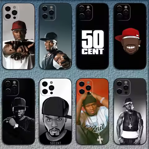 Rapper 50 C-Cent Phone Case For iPhone 16,15,14,13,12,11,Pro,X,XS,Max,XR,Plus,Mini Soft Black Cover