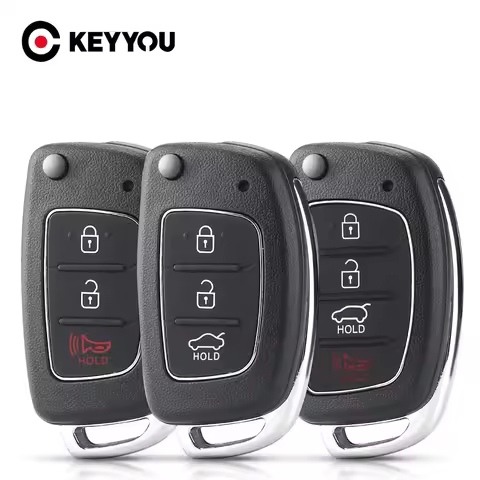 KEYYOU Flip Folding Remote Auto Car Key Shell Case For Hyundai Solaris IX35 IX45 HB20 Verna Solaris