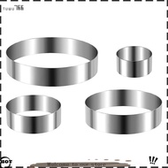 【tuwu76】Round Cake Ring Set 4/6/8/10 Inch Biscuit Cutter Circle Cookie Cutters Cake Mold Stainless S