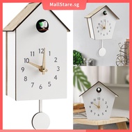 Cuckoo Clock Plastic Cuckoo Wall Clock with Bird Tweeting Sound Hanging Bird Clock Battery Operated 