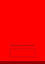 School Exercise Book: A4 80 Page 12mm Wide Line Ruled Notebook for Kindergarten / Reception Kids, Thick 90gsm White Paper, 210x297mm - Red cover