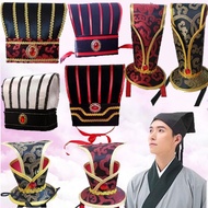 Ancient Costume Chinese Wedding Red Black Desert Rose Hanfu Headwear Minister Accessories Props Accessories Crown Male Hat Accessories 4.15