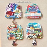Fridge Magnet Refrigerator Sticker Souvenir Beijing Shanghai Chengdu Chongqing China Viral