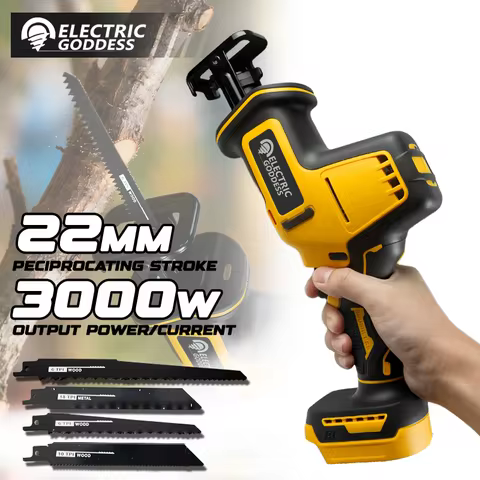 Electric Goddess 10000SPM Brushless Electric Reciprocating Saw Saber Saw Wood Metal Cutting Tool For