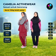 BAJU RENANG MUSLIMAH Asyiqmuslim ( Set Baju + Seluar) CAMELIA Pakaian Sukan Muslimah