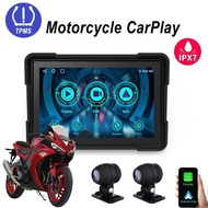 5 Inch Motorcycle Carplay Waterproof 1080P 5 inch WiFi Wireless Android-Auto DVR Monitor Dash Cam GP