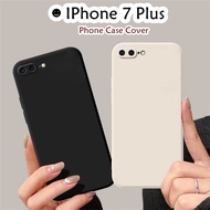 【High quality】 For IPhone 7 Plus Case Dirt resistant Silicone Full Cover Case Classic Simple Solid Color Phone Case Cover