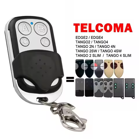 Clone TELCOMA EDGE2 EDGE4 TANGO2 TANGO4 TANGO 2N 4N 2SW 4SW 2 SLIM 4 SLIM Garage Door Remote Control