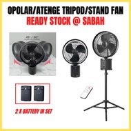 [SABAH] Atenge/Opolar 20000mAh Outdoor Camping Picnic 10 Inches Battery Rechargeable Fan Remote Batt